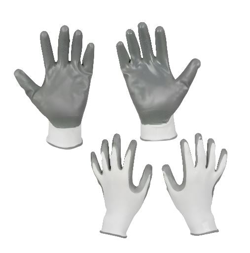 Guantes de Seguridad Antideslizante Nitrilo Gris