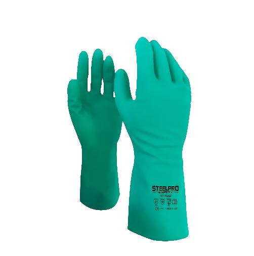 Guantes STEELPRO de Seguridad de Nitrilo Verde